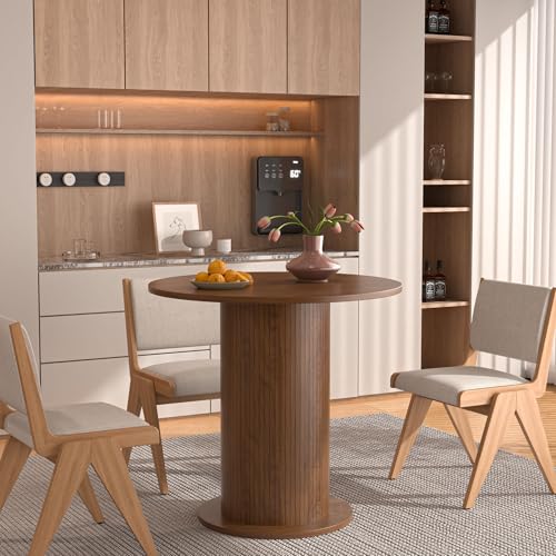 Round Dining Table for 2 with Wood Strip Base E646353