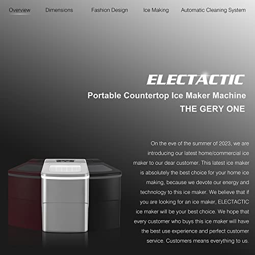 Black Countertop Ice Maker with Ice Scoop & Basket J719