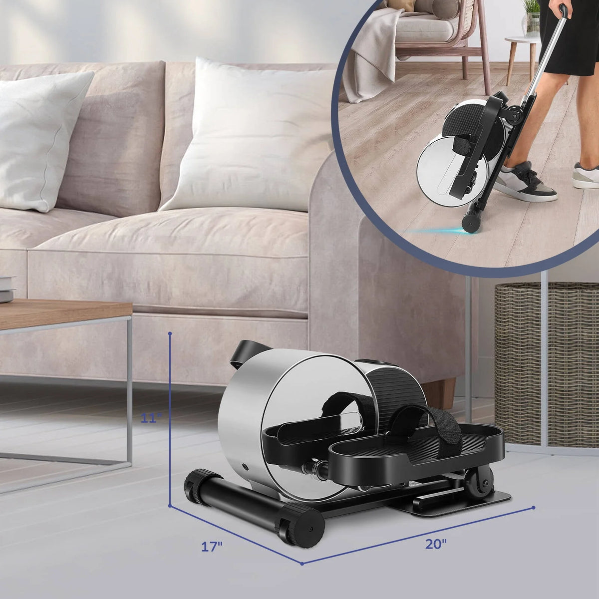 Compact Seated Pedal Exerciser J986