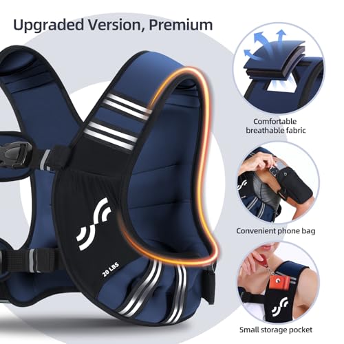 8lbs Weighted Vest with Reflective Stripe W66202