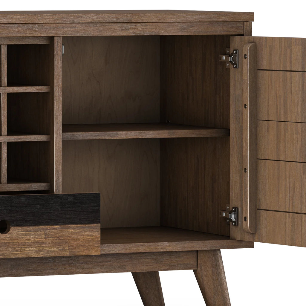 60 inch Solid Acacia Wood Sideboard with Wine Storage H6331