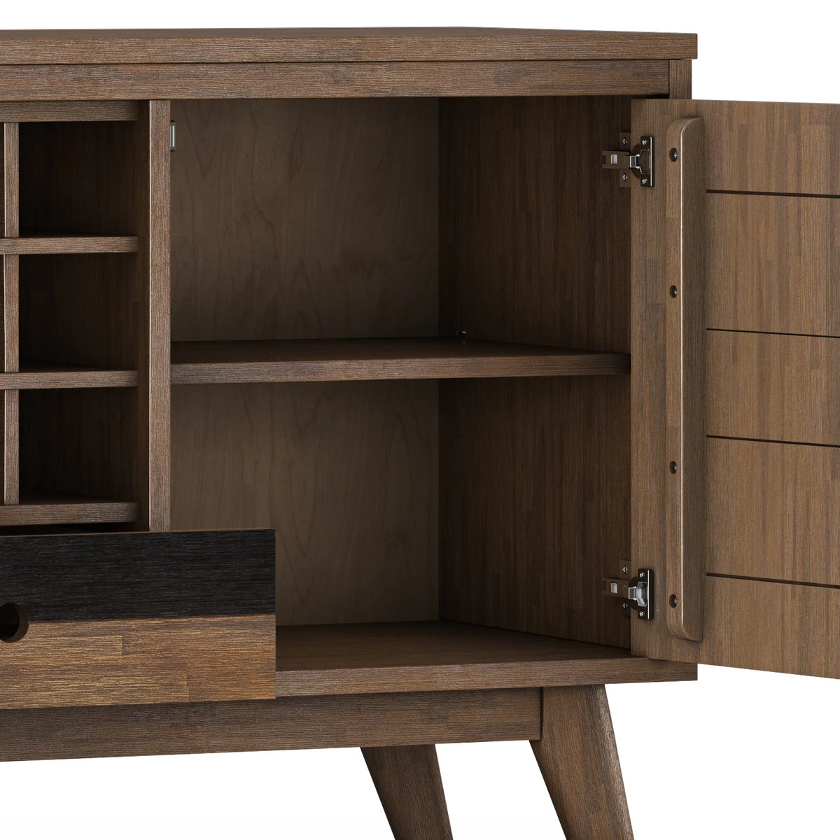 60 inch Solid Acacia Wood Sideboard with Wine Storage H6331