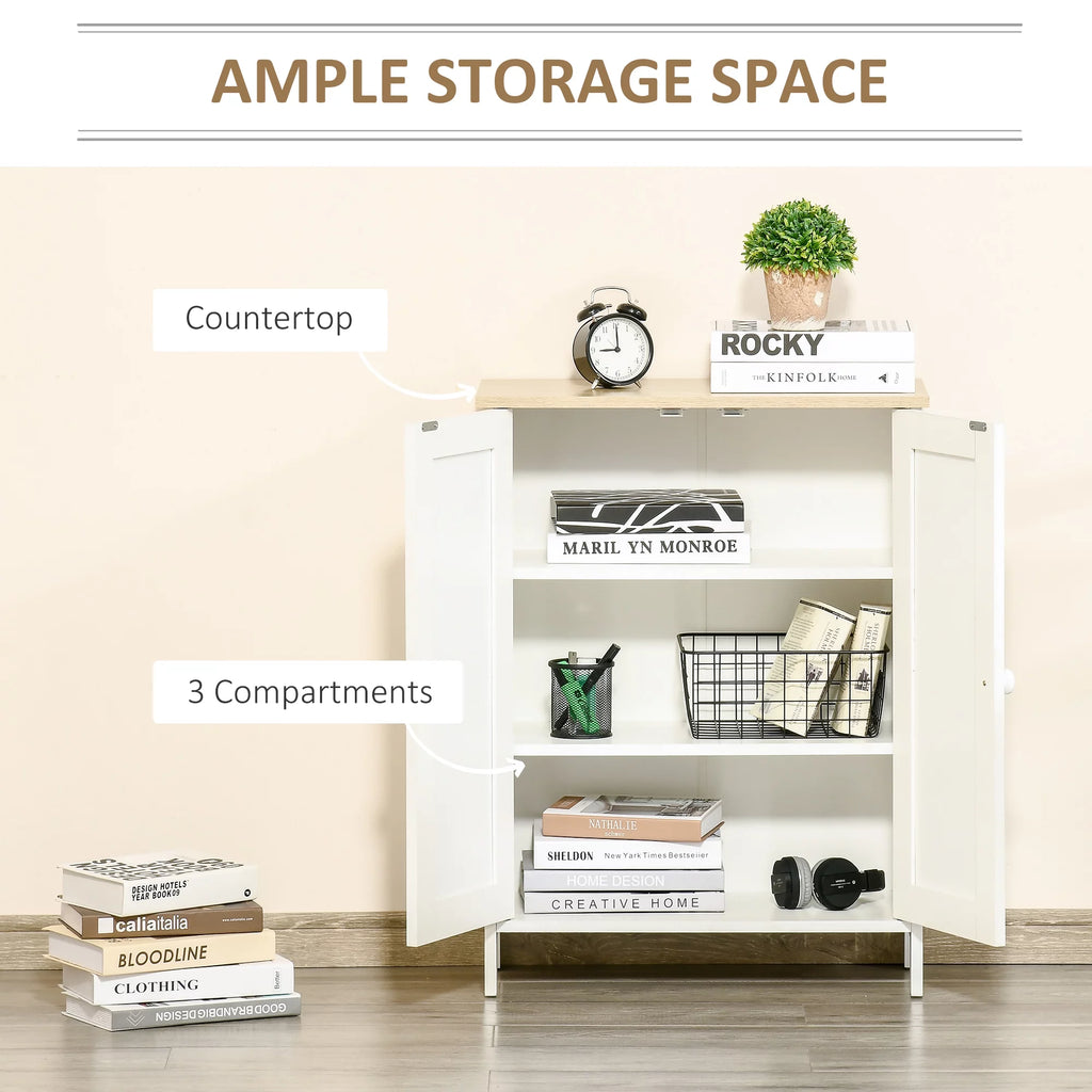 White Storage Cabinet with 2 Adjustable Shelves Z229839