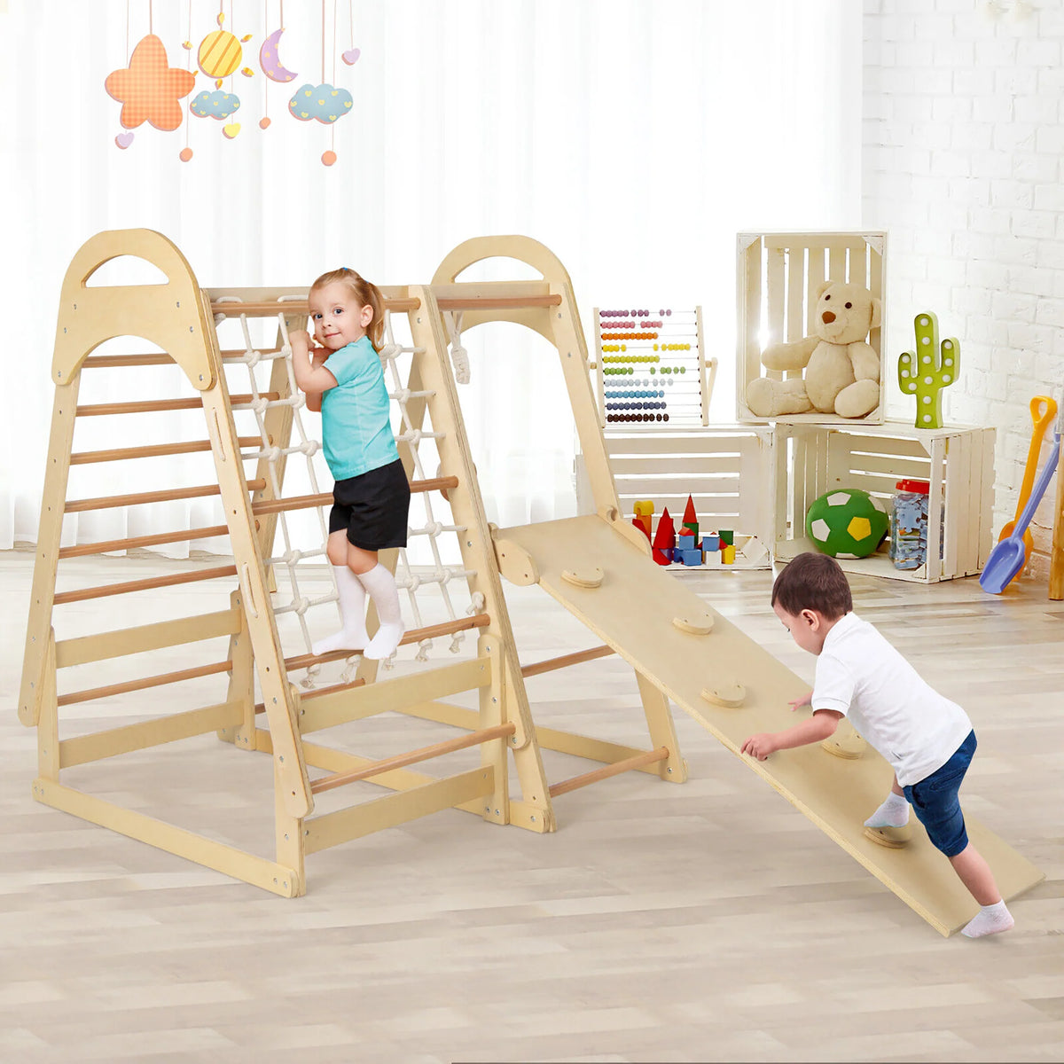 Climbing Toy with Slide Climbing Net Climbing Rock Tent W578