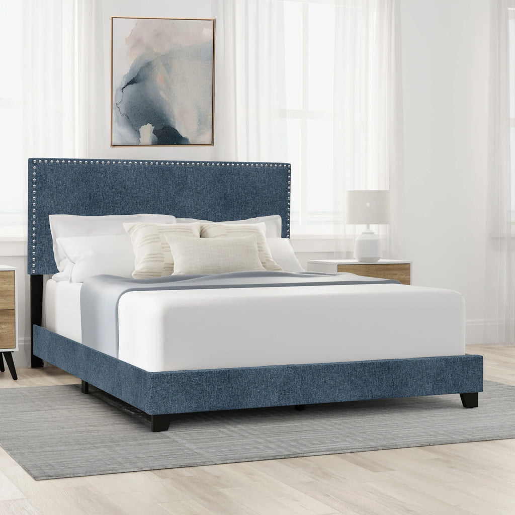 Charcoal Fabric Upholstered Queen Bed M67974