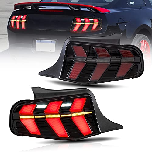 LED Tail Lights with Amber Red Turn Signal Smoke Lens J9713