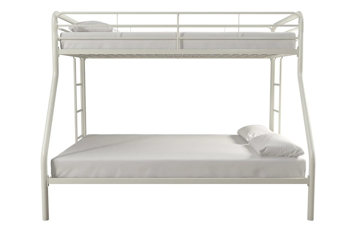 Black Twin over Full Metal Bunk Bed with Ladders J48683