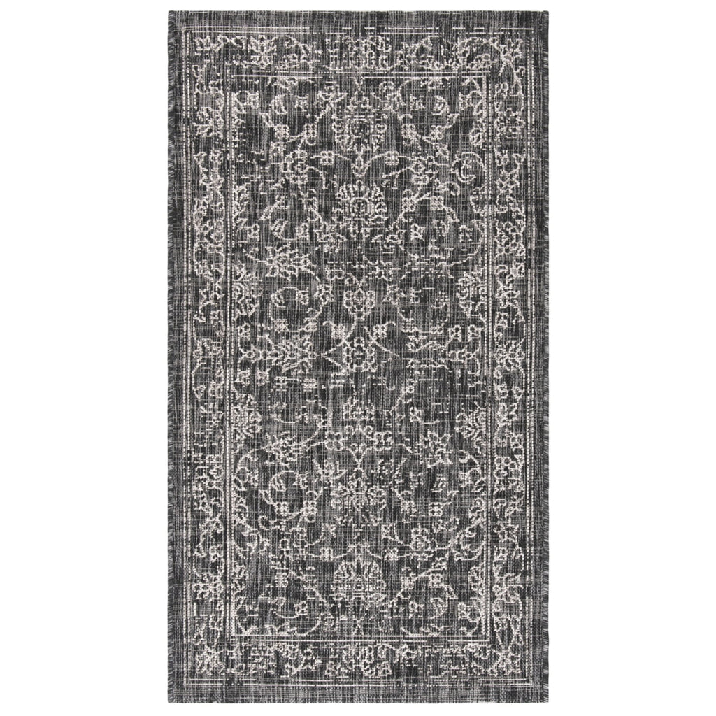 Black Ivory Round Indoor/Outdoor Area Rug N500009