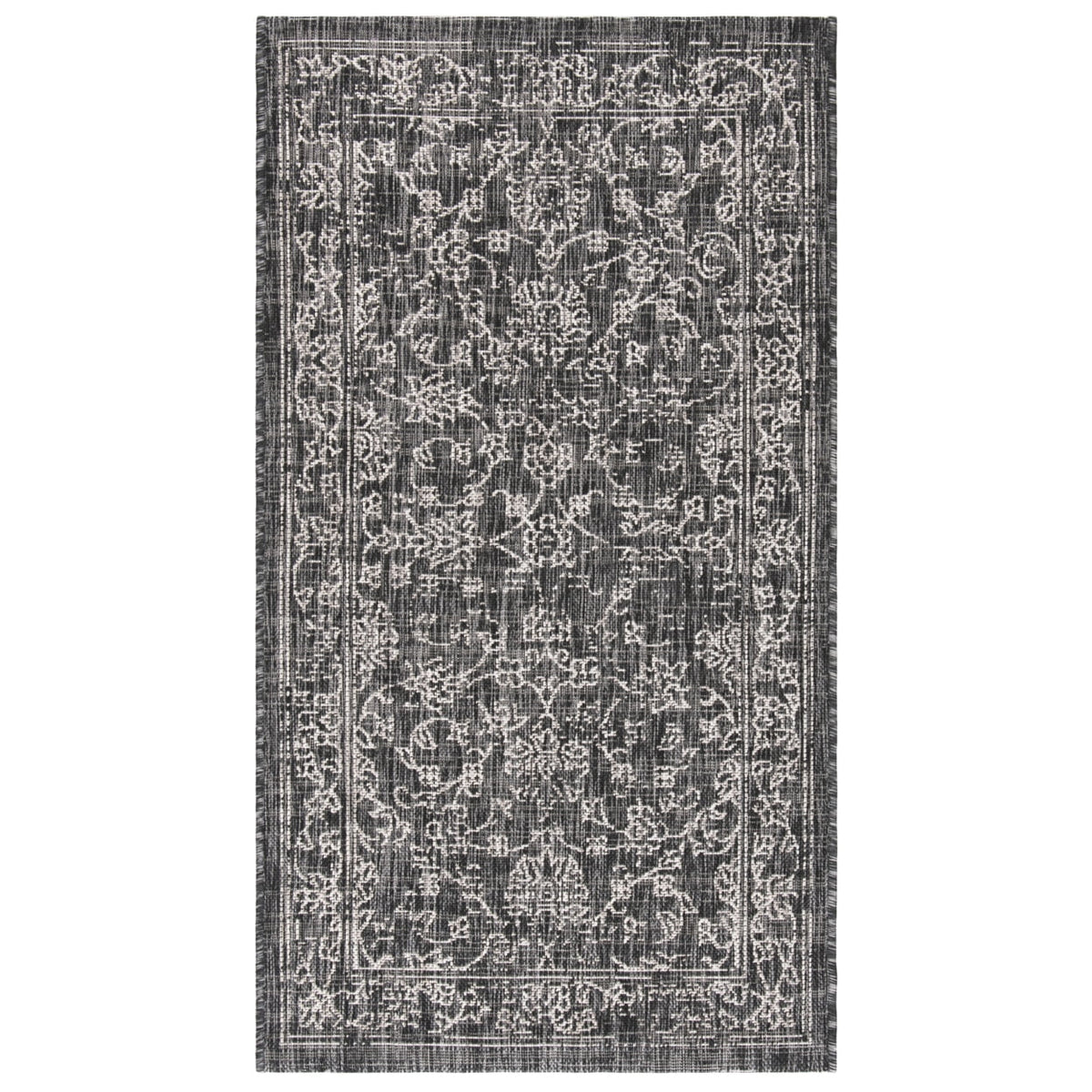 Black Ivory Round Indoor/Outdoor Area Rug N500009