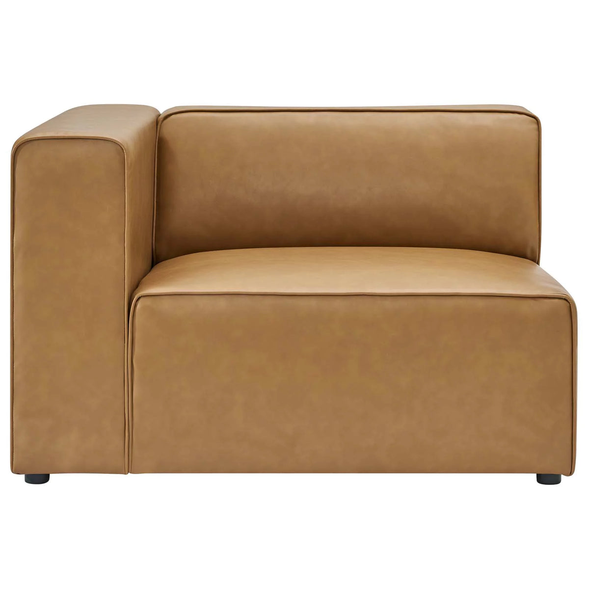 Tan Vegan Leather 7-Piece Sectional Sofa A794318