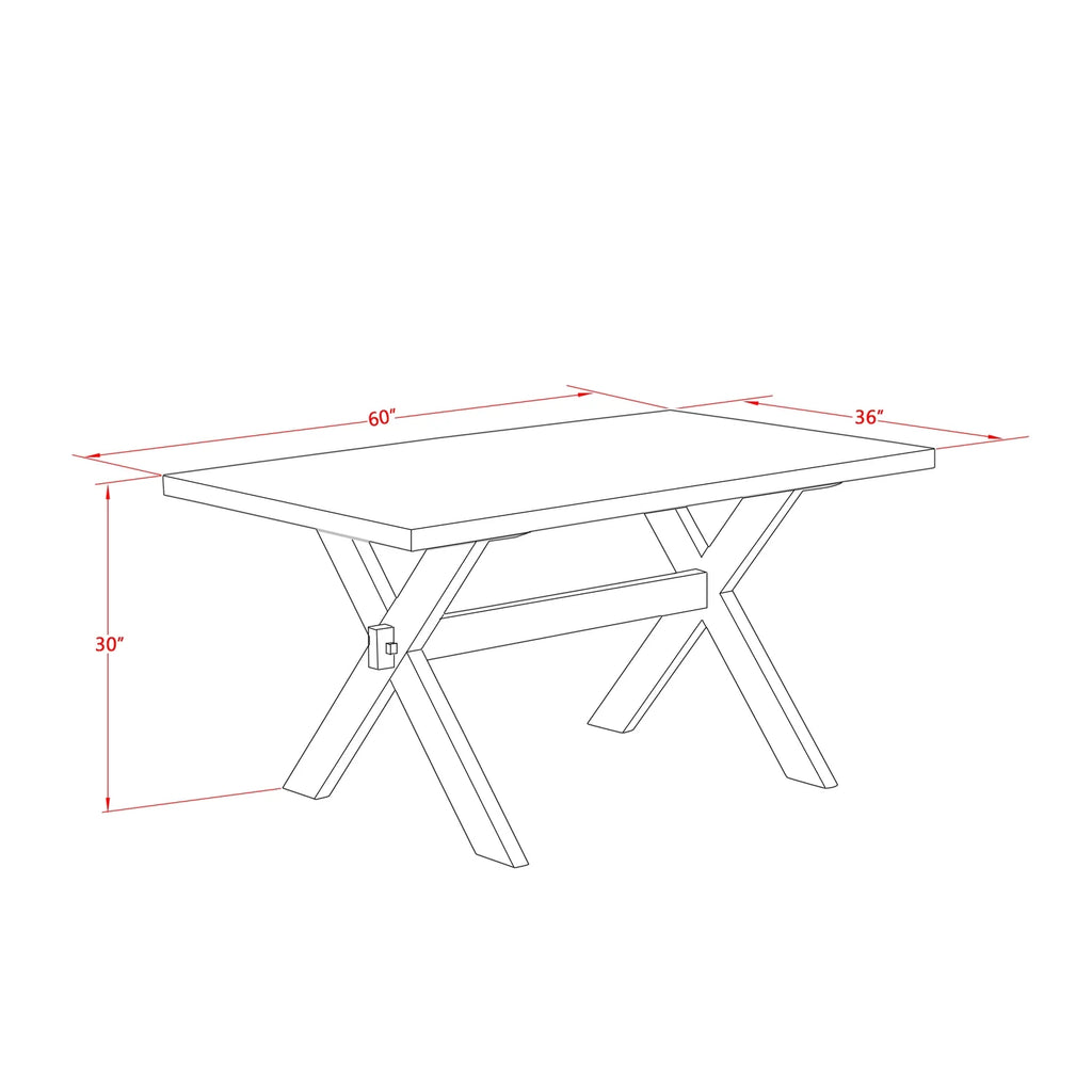 7 Piece Dining Table Set with 6 Padded Chairs U455