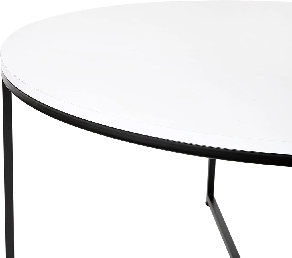 Modern Coffee Table with Black Metal Frame S2651
