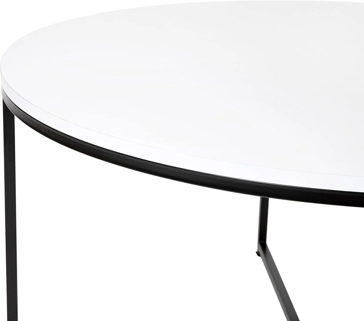 Modern Coffee Table with Black Metal Frame S2651