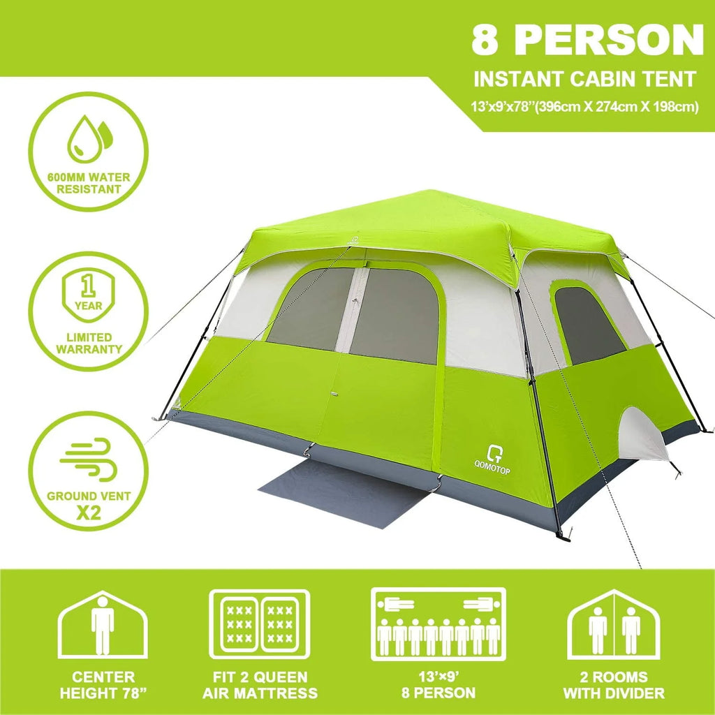 8 Person Instant Waterproof Camping Tent L1580