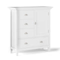 White Solid Wood Storage Cabinet W74653