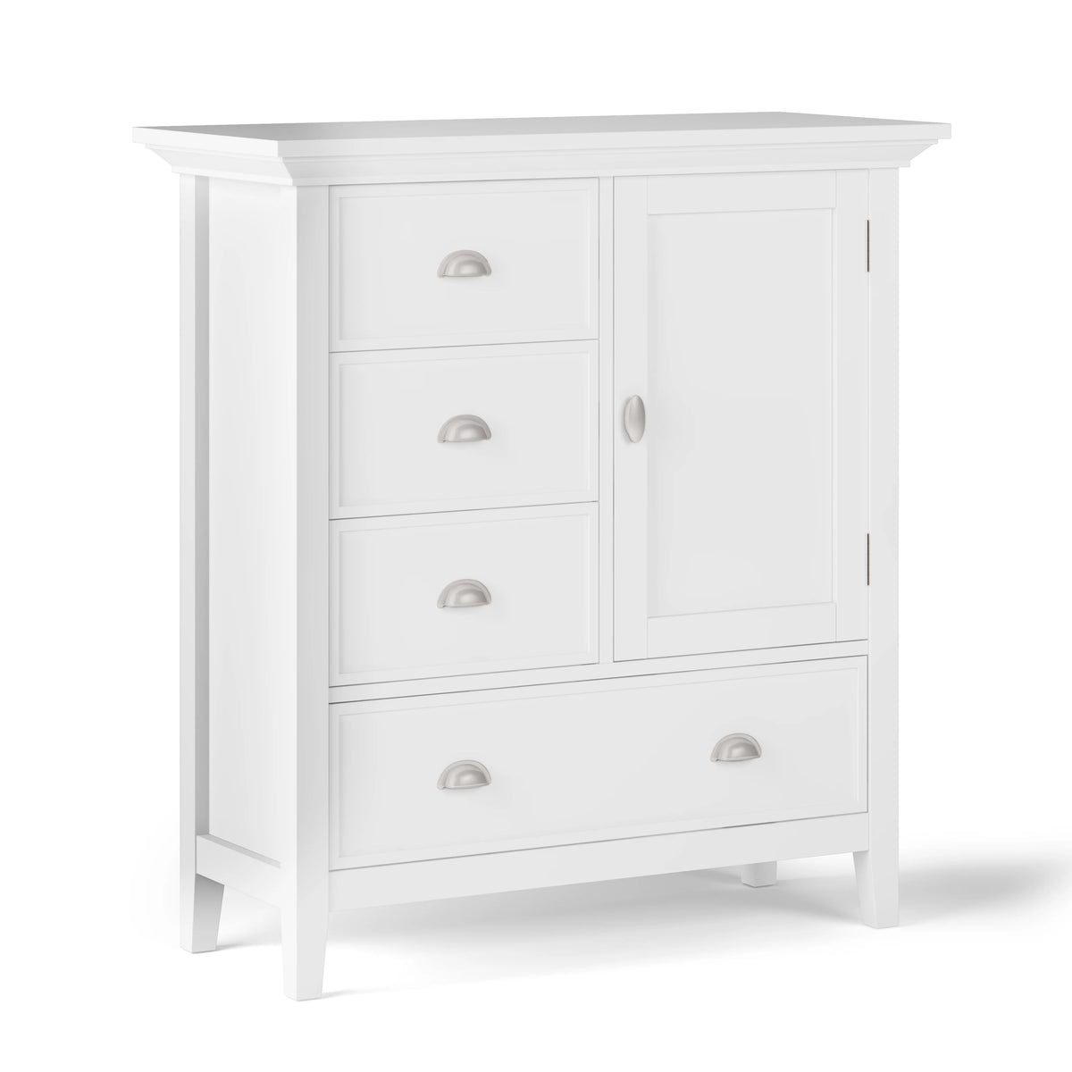 White Solid Wood Storage Cabinet W74653