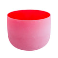 Frosted Red Crystal Singing Bowl 10 inch O855