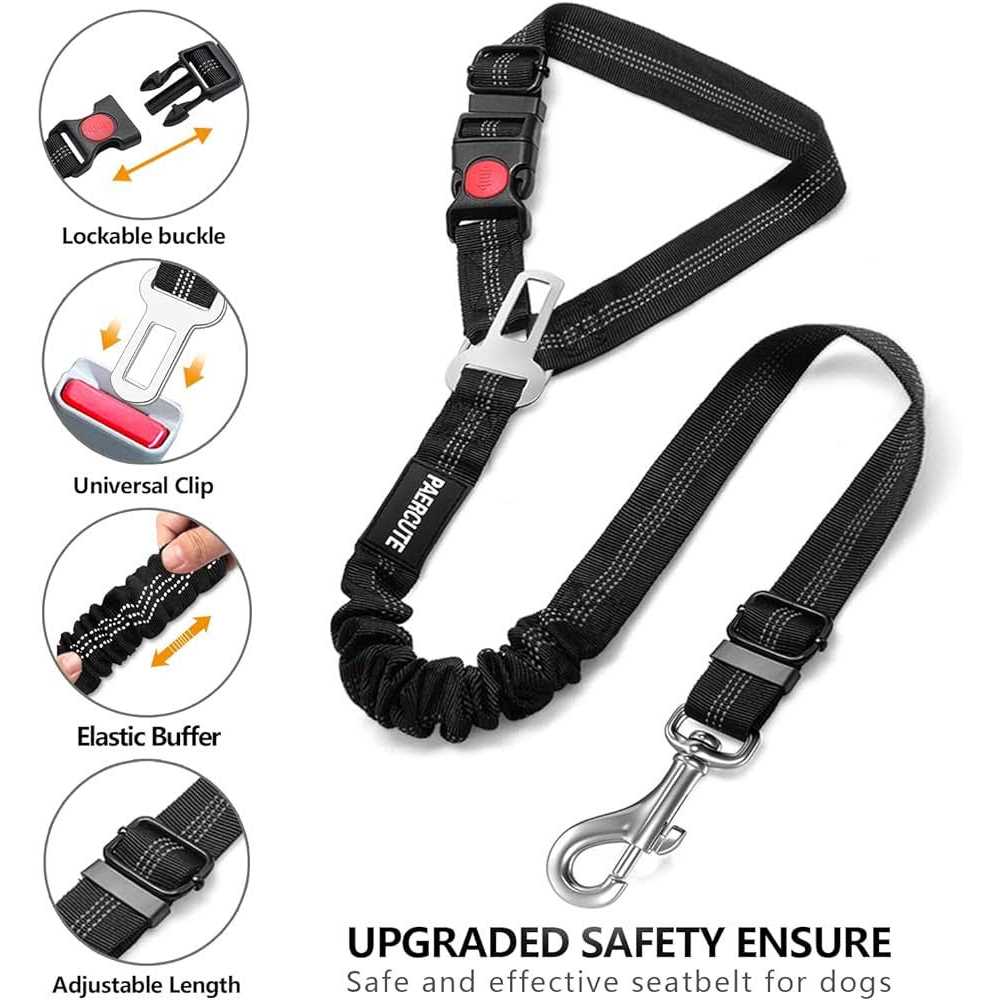 3 Piece Set Adjustable Dog Car Seat Belt K70060