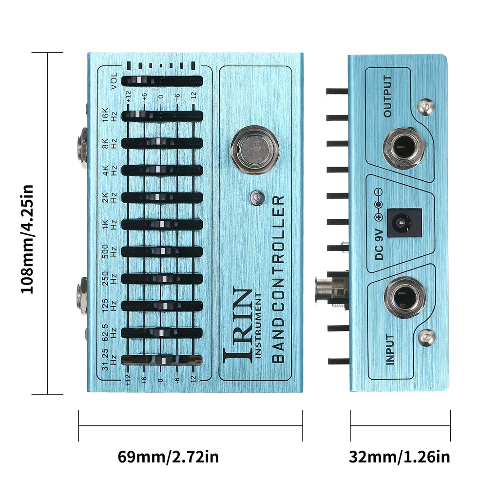 10-Band EQ Guitar Effect Pedal with True Bypass Q300678