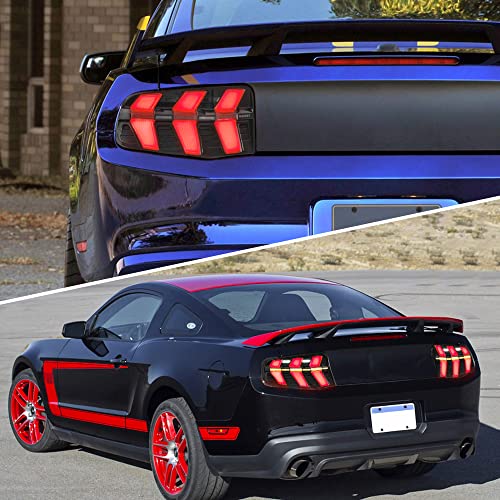 LED Tail Lights with Amber Red Turn Signal Smoke Lens J9713