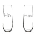 Set of 2 Glass Champagne Flutes 8 oz Stemmed F791807