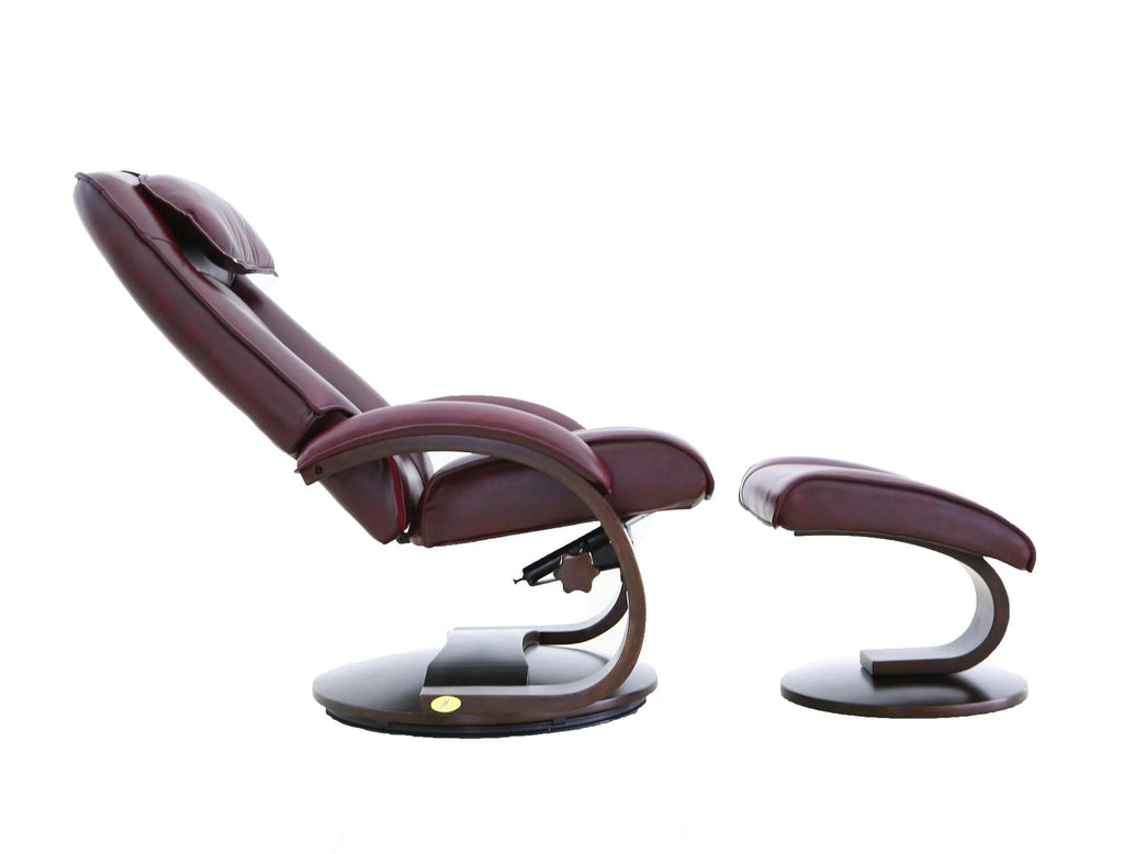 Merlot Red Recliner Chair with Ottoman A709156