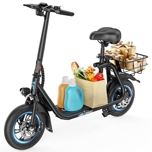 Electric Scooter with Seat, 450W Motor, Foldable J6085