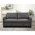 3 in 1 Convertible Queen Sleeper Sofa Bed Dark Grey Y7317
