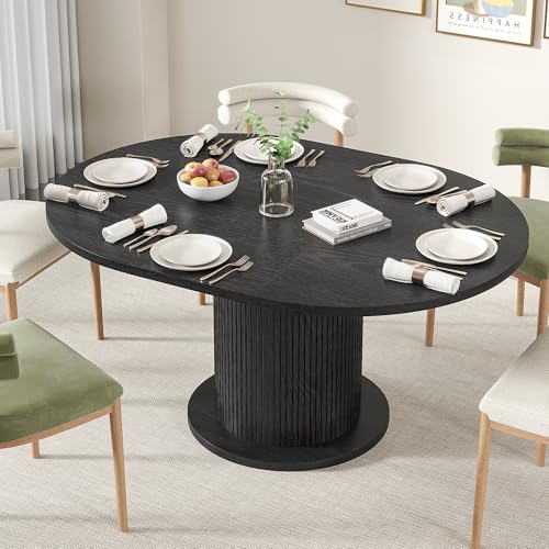 Round Dining Table for 2 with Wood Strip Base E646353