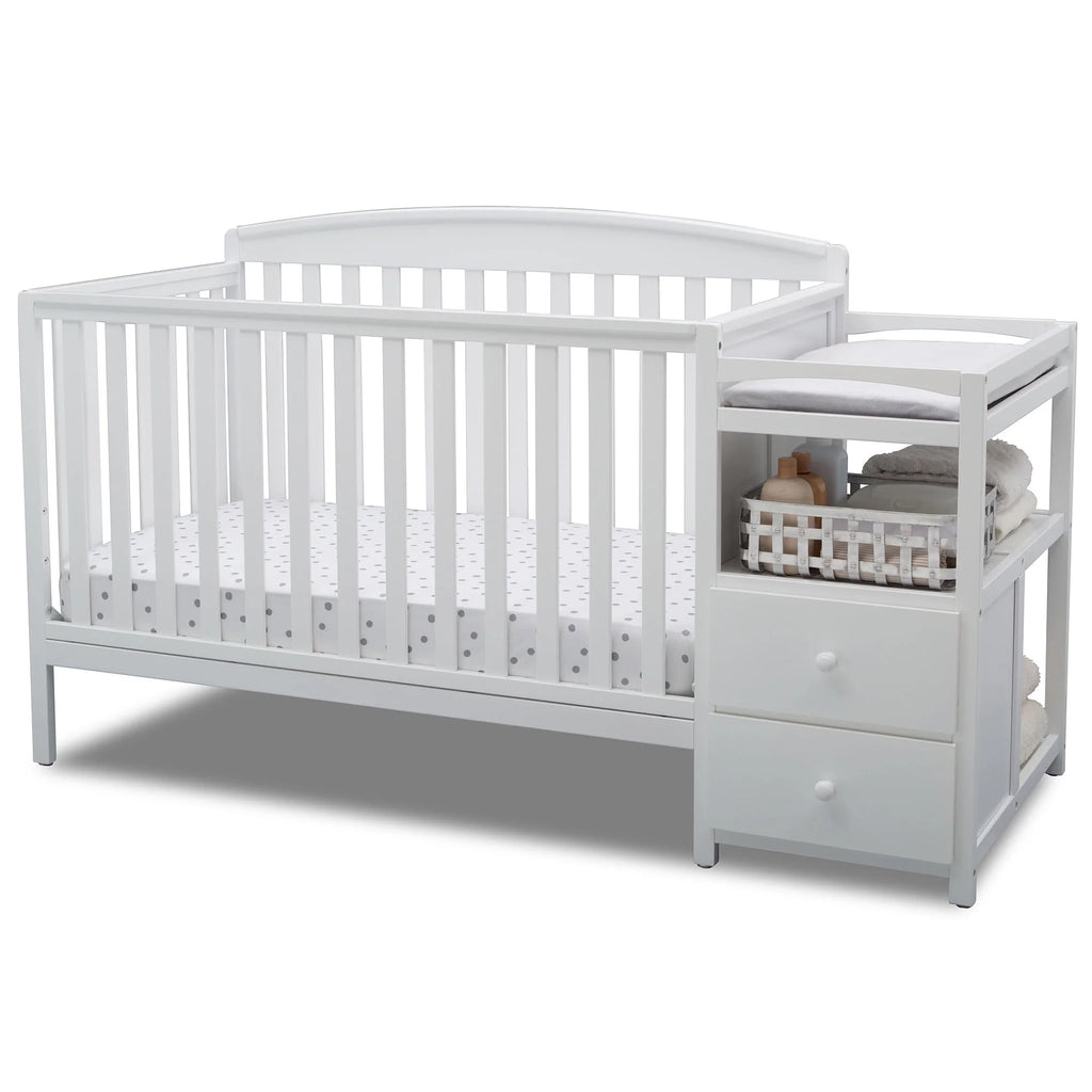 4-in-1 Baby Crib & Changer, White O402188