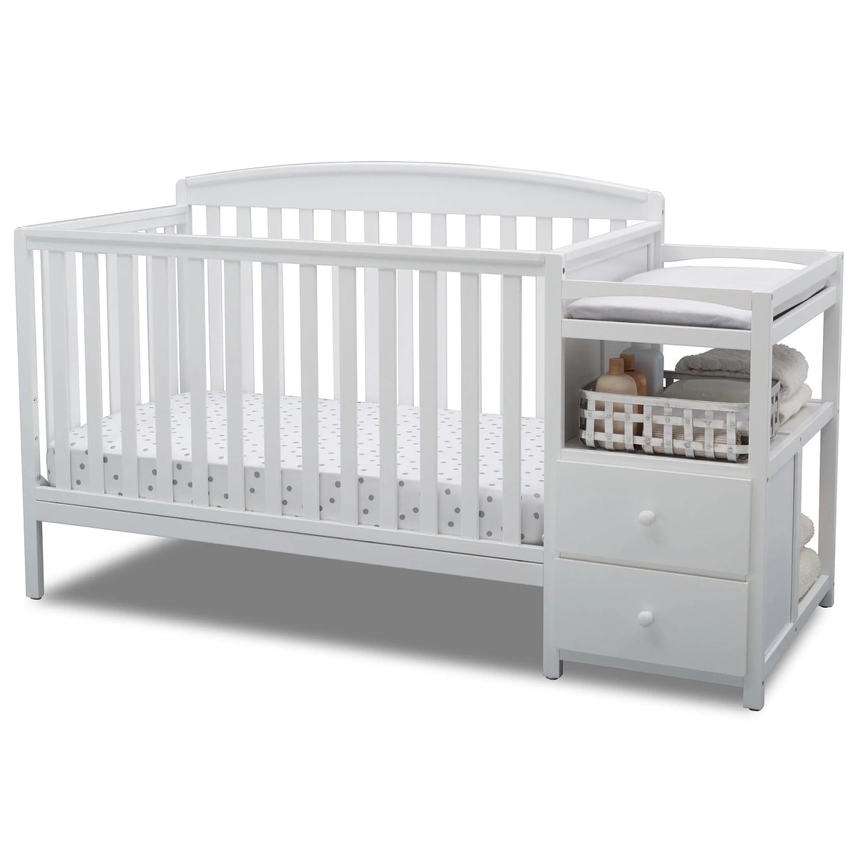 4-in-1 Baby Crib & Changer, White O402188
