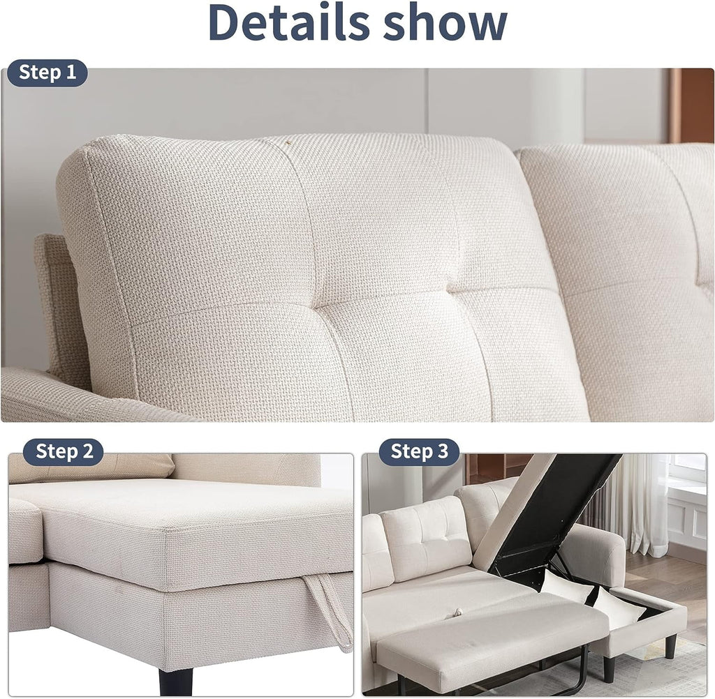 L Shaped Sectional Sofa with Storage Chaise I4408