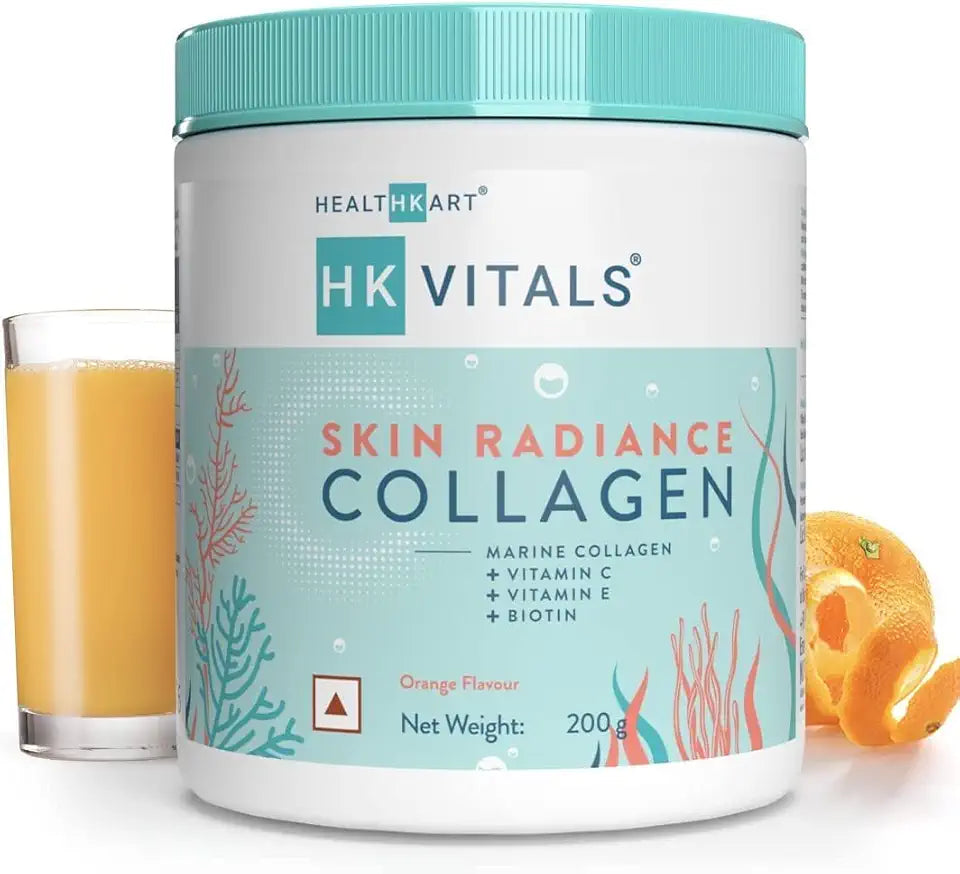 Collagen Powder with Biotin Vitamin C E (Orange, 200 g) B4232
