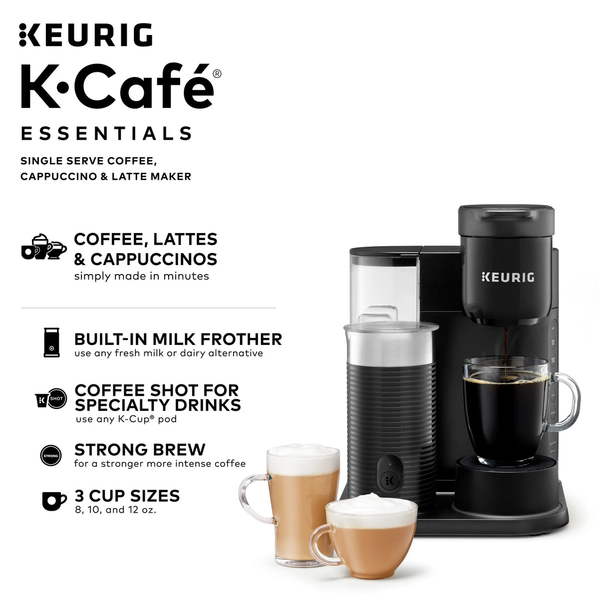 Single Serve K-Cup Pod Coffee Maker, Black W236194