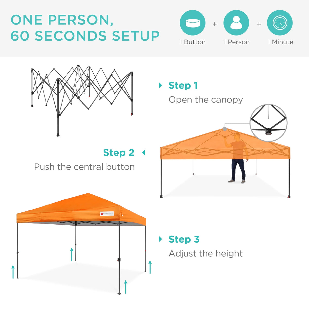 10x10ft Pop Up Canopy with Wheeled Case G59978