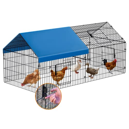 Metal Chicken Coop with Cover H19757