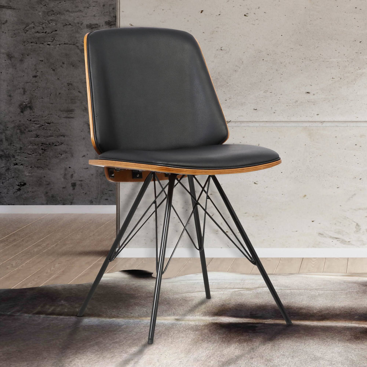 Black Faux Leather Dining Side Chair G370911