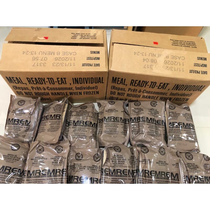 Military Meals Ready to Eat 24 Full Food Packs Rations T6505