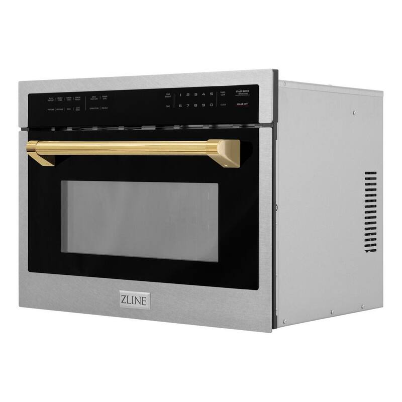 24 in. 1.6 cu. ft. Built-In Convection Microwave Oven Stainless with Gold O6624
