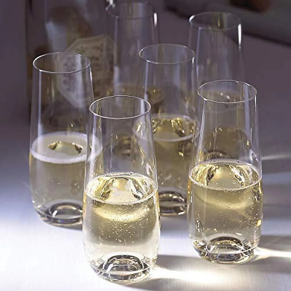 Stemless Flute Set 6 Count Clear W240