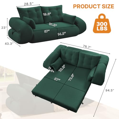 3-in-1 Convertible Sleeper Sofa Bed Couch K459