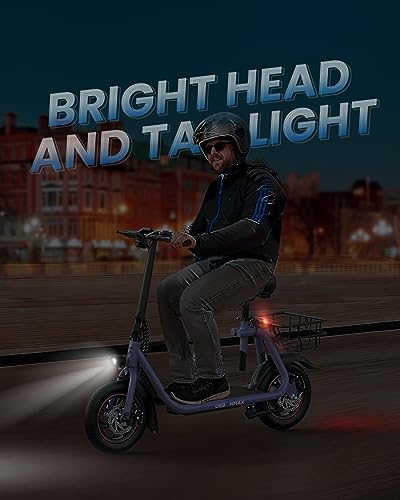 Electric Scooter with Seat, 450W Motor, Foldable J6085