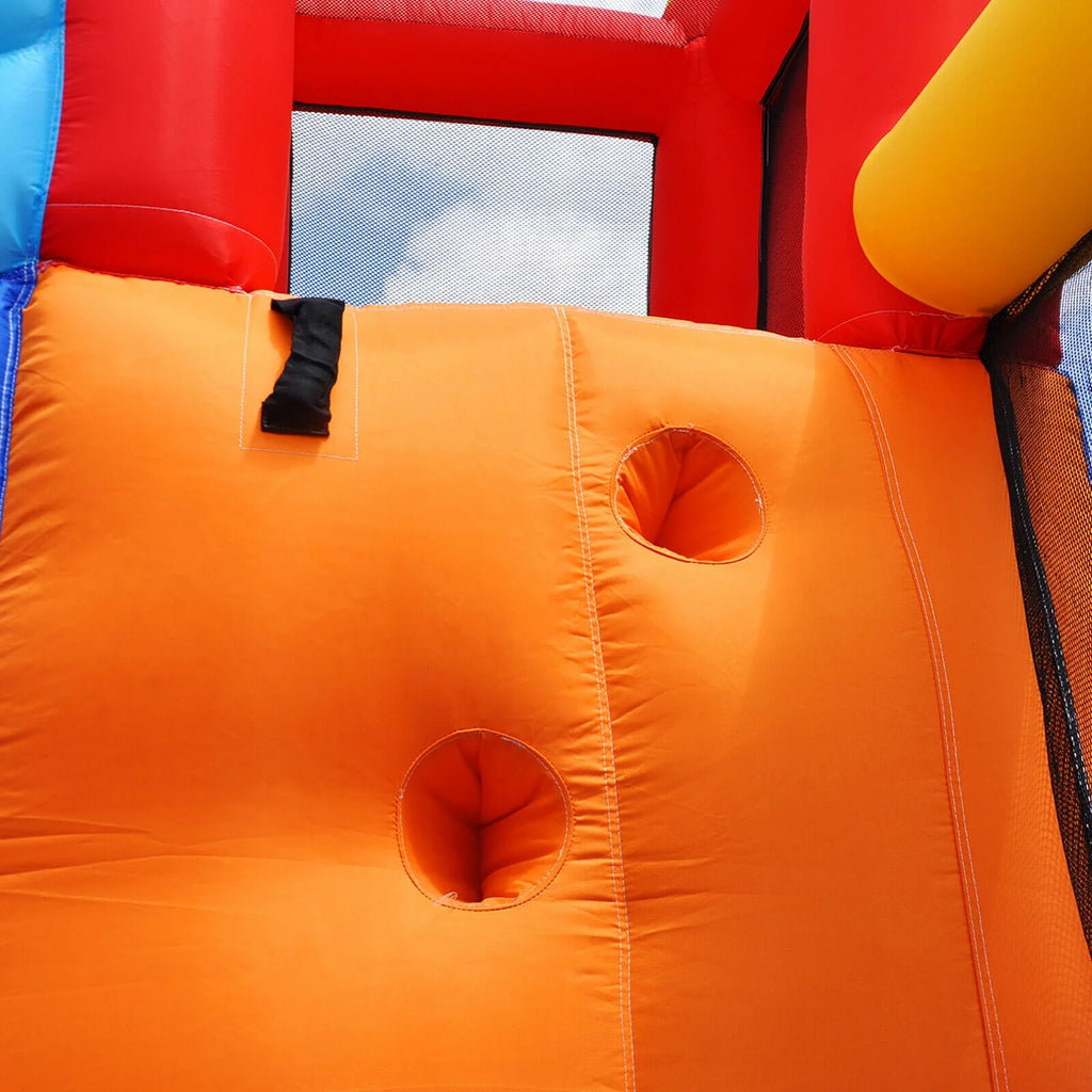 Inflatable Water Slide Bounce House with Pool, Basketball Hoop, Air Blower N65039