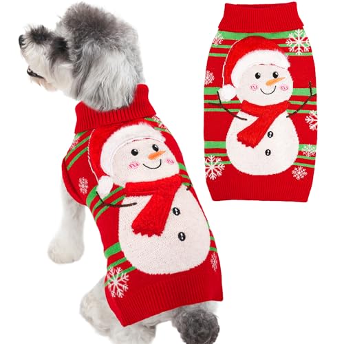 Dog Christmas Sweater with 3D Reindeer Pattern Knitted Pet Clothes B507