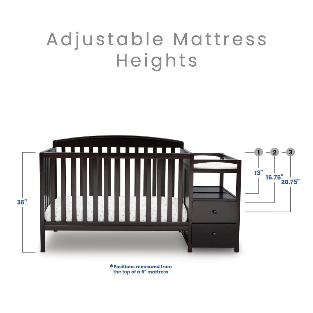 4-in-1 Baby Crib & Changer, White O402188
