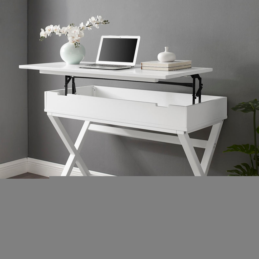 White Lift Top Writing Desk Q365466