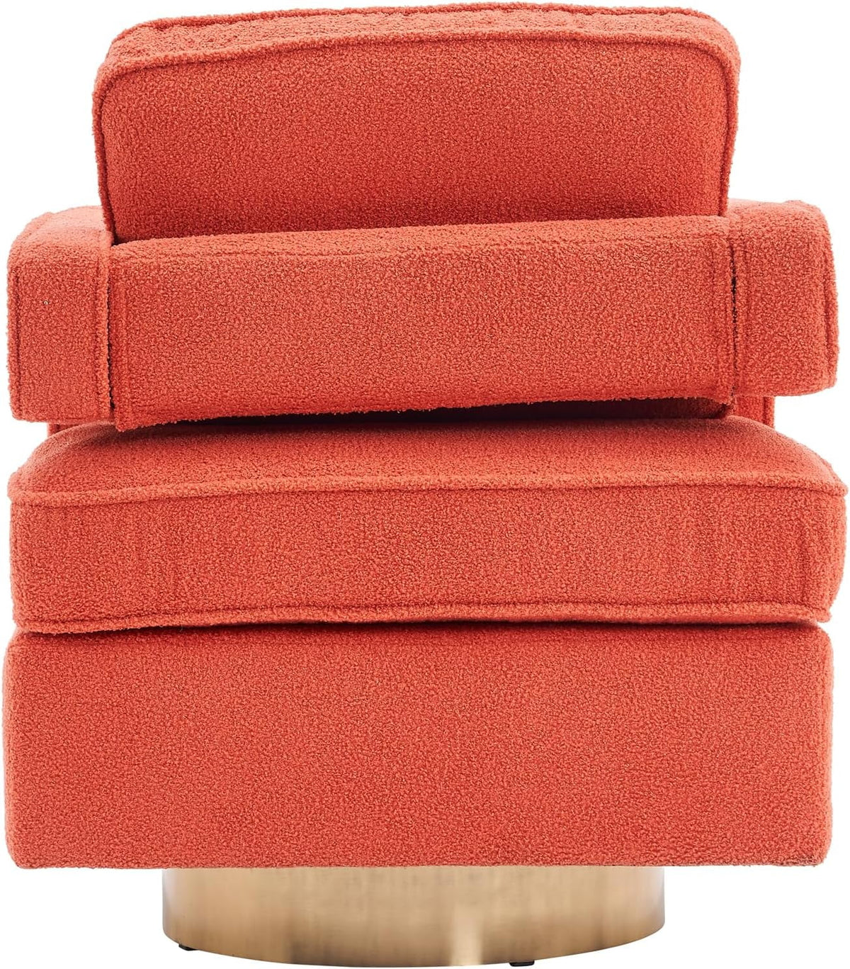 Orange Swivel Accent Chair with Pillow W504
