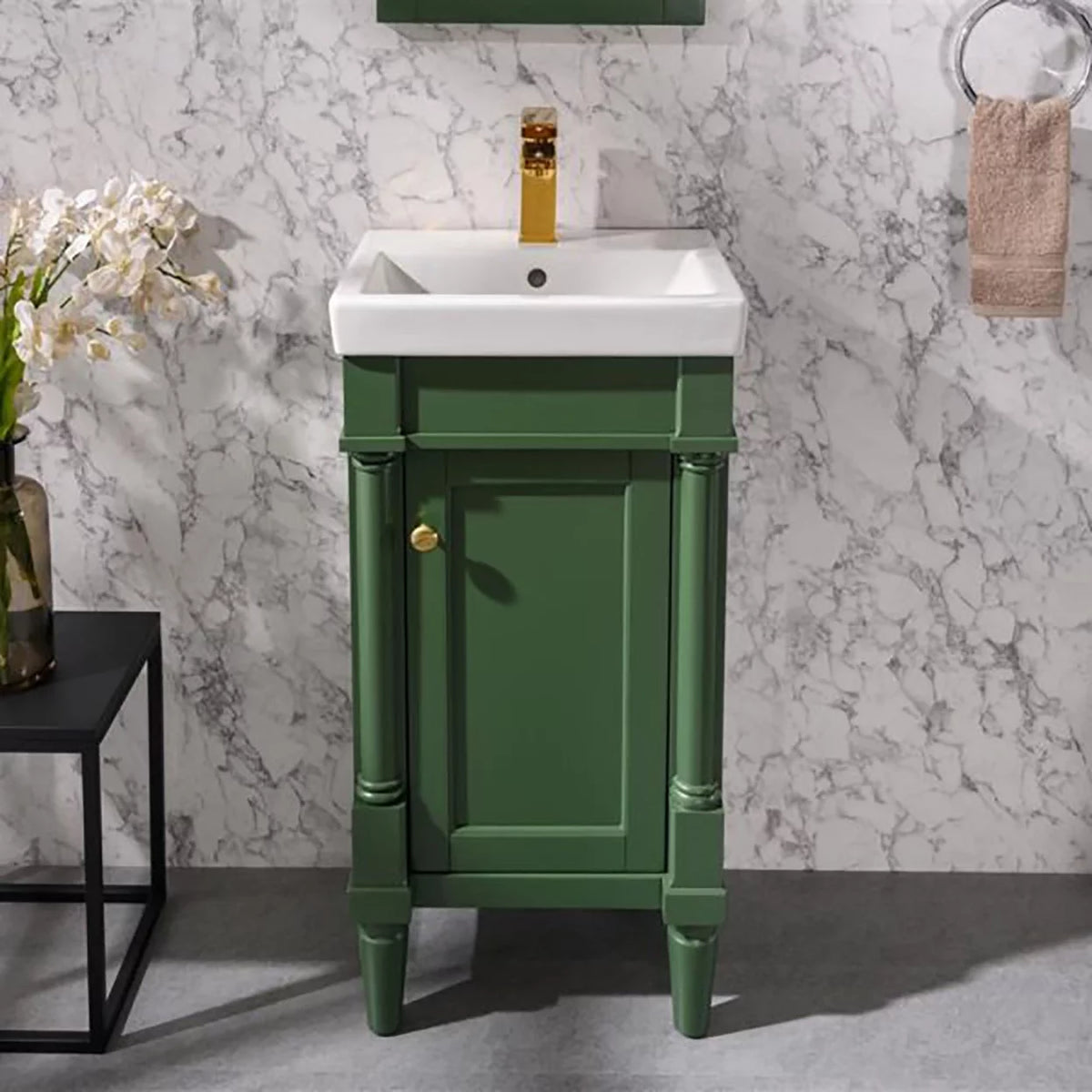 18" Green Sink Vanity M435