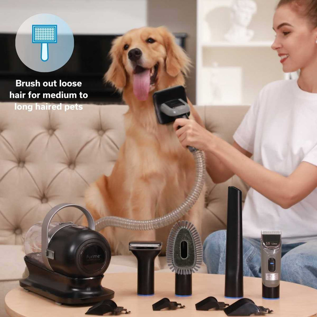 Pet Grooming Vacuum Kit, 5 Pet Grooming Tools Y67428