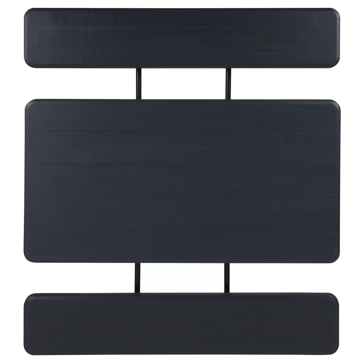 Charcoal Wood Grain Folding Picnic Table and Benches K706218